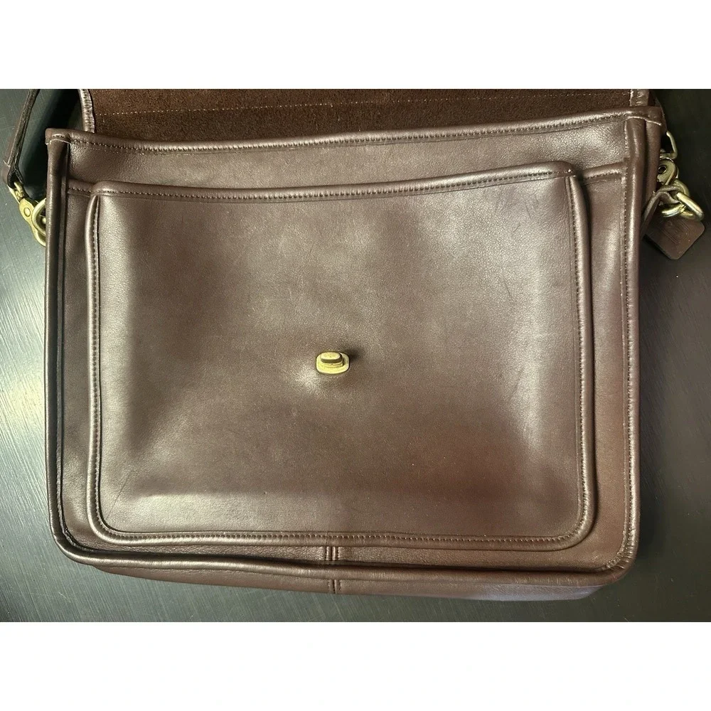 COACH Vintage Colebrook Briefcase Brown Leather Messenger Bag 5181